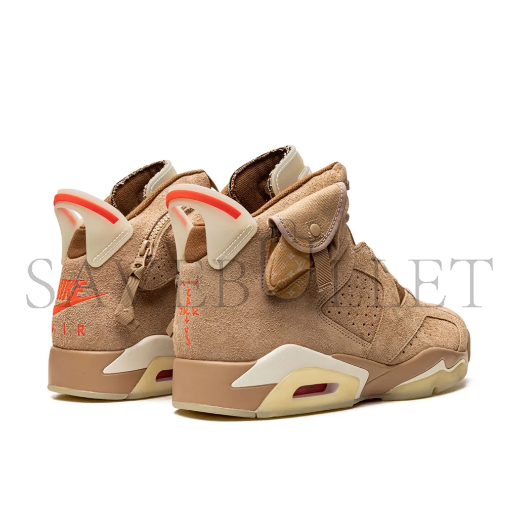 NIKE JORDAN 6 RETRO TRAVIS SCOTT BRITISH KHAKI DH0690-200